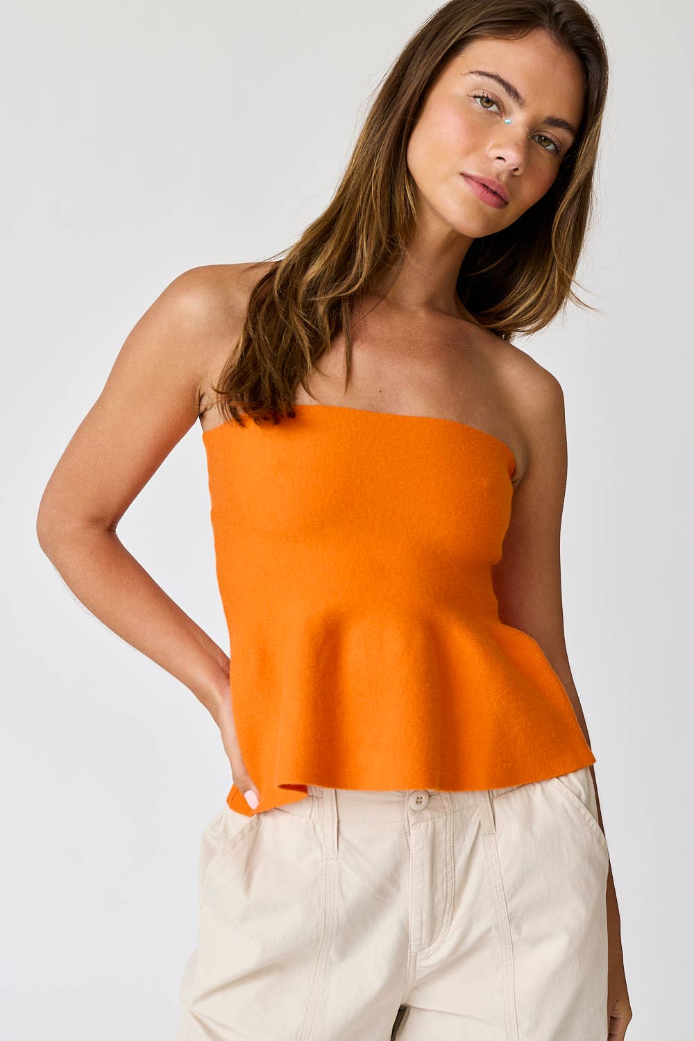 Orange you Sweet Peplum Top