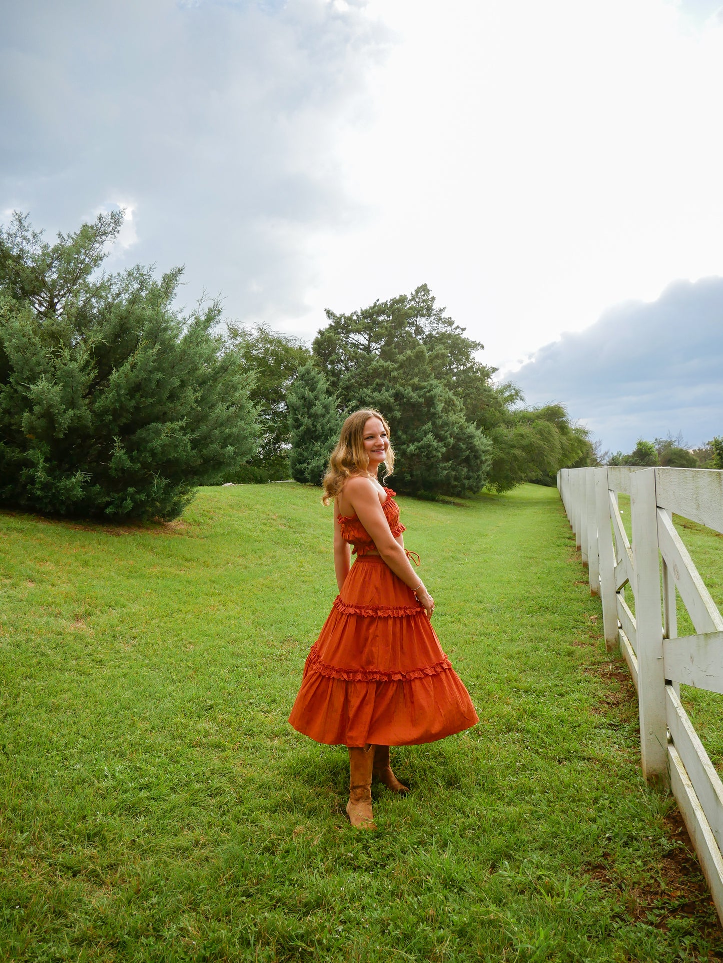 Brick Maxi Skirt and Tube Set