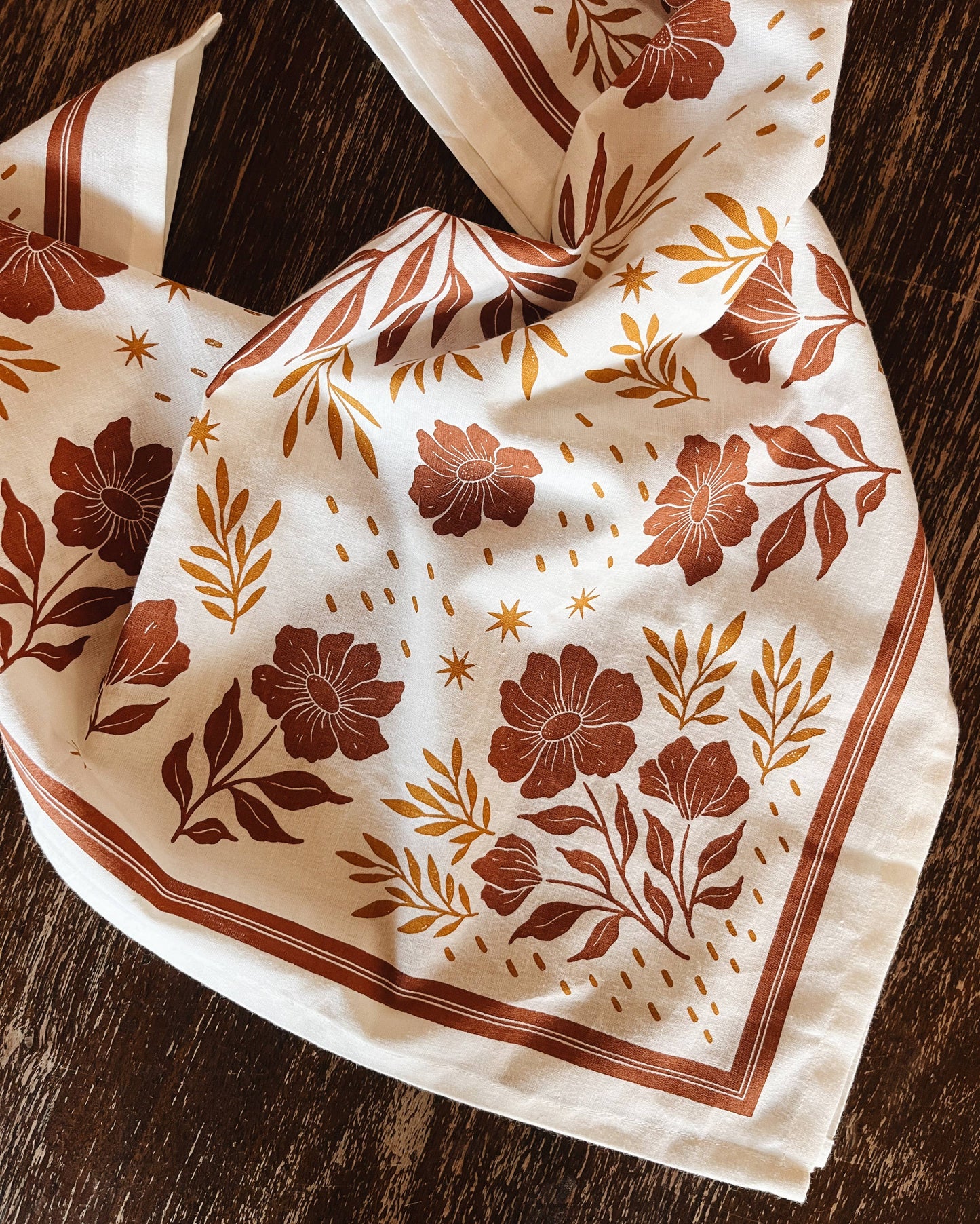 Dessert Floral Organic Cotton Bandana