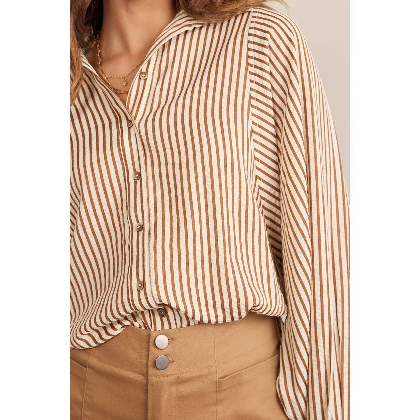 Butterscotch Striped Button Down