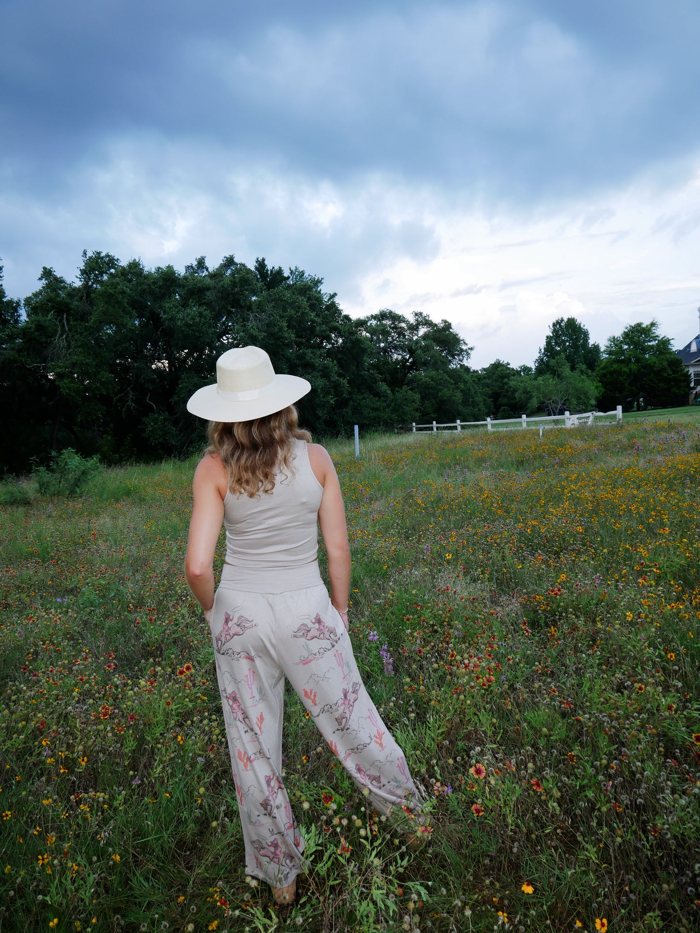 Cowgirl Butter Soft Pant Set in Taupe & Plum