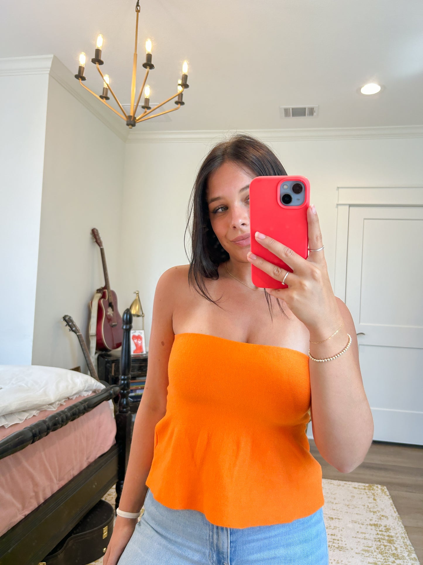 Orange you Sweet Peplum Top