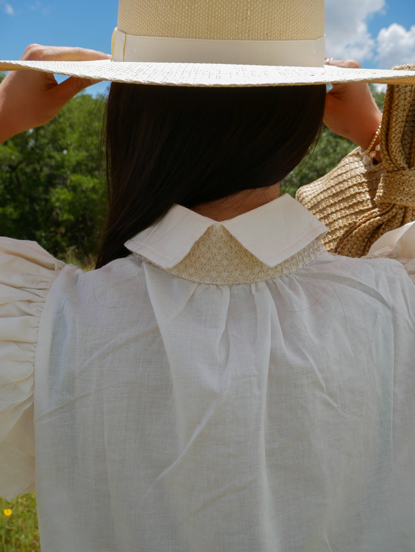 Creamy Smocked Summer top