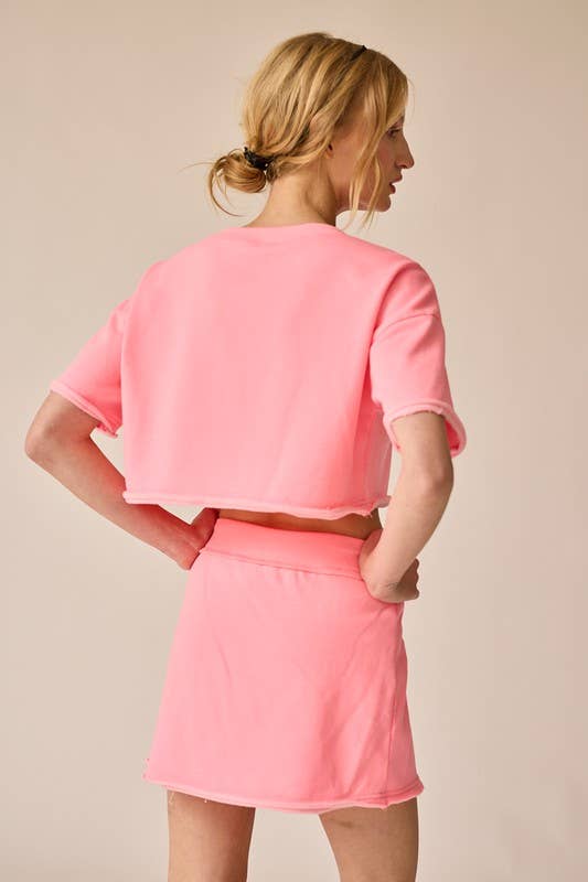 Neon Pink Highlighter Skort Set