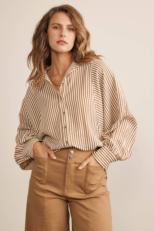 Butterscotch Striped Button Down