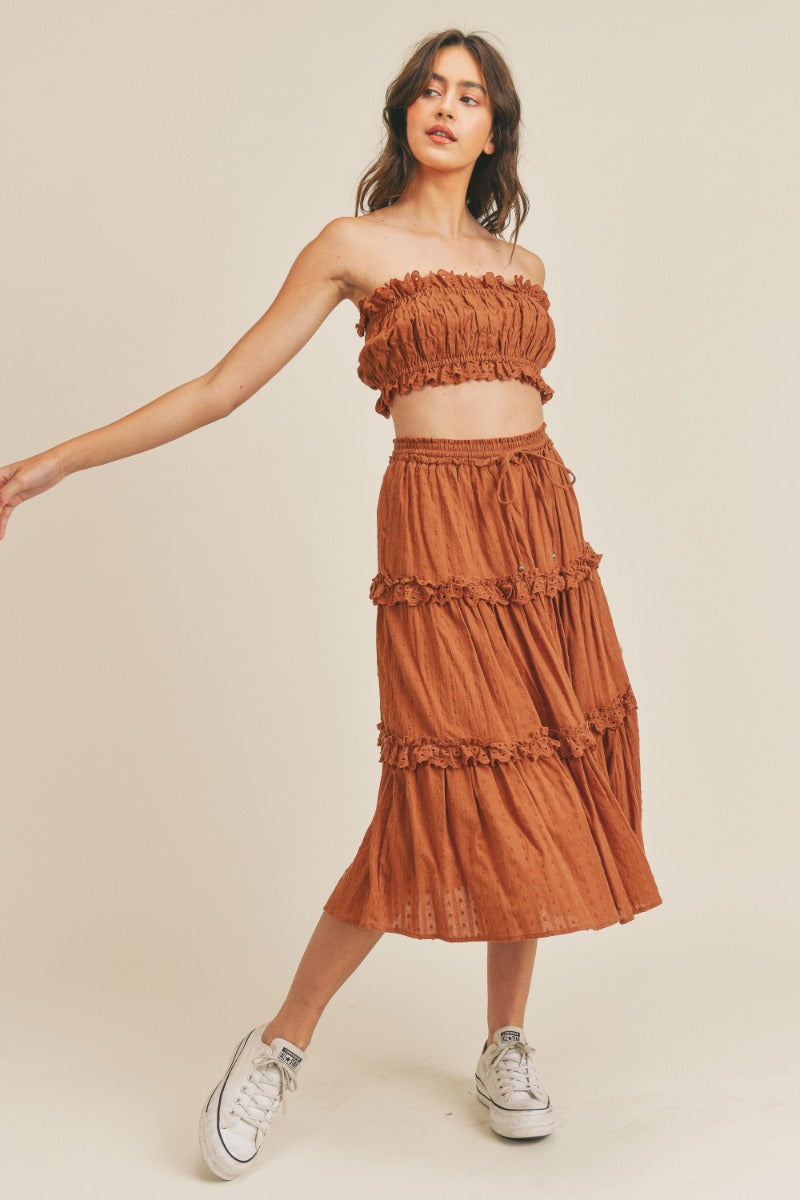 Brick Maxi Skirt and Tube Set